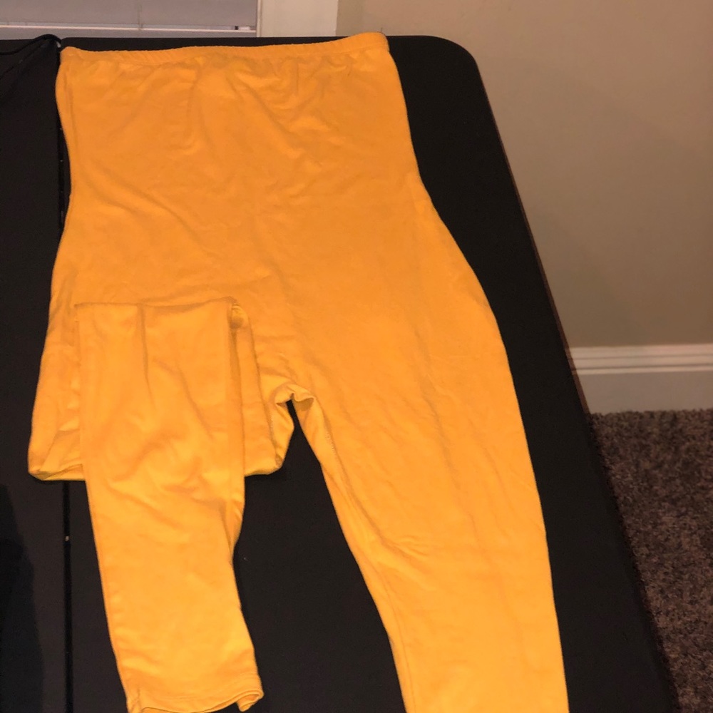 Yellow body suit